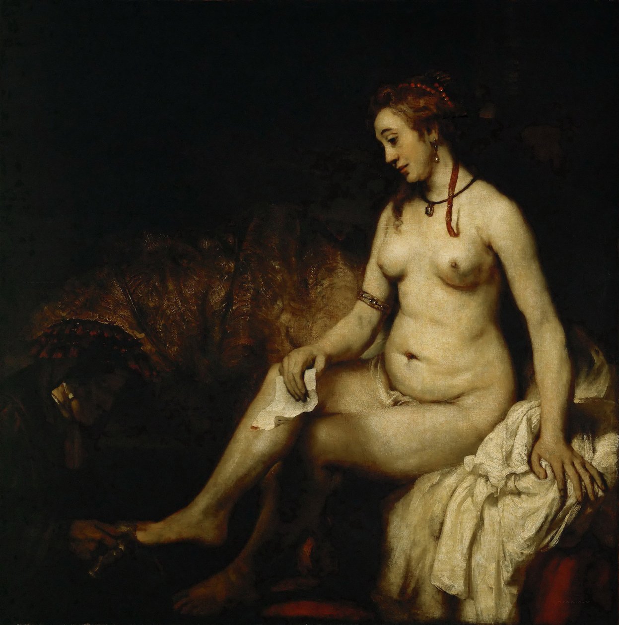 Bathsheba hänen Bathissa Bathsheba kuningas Davidin kirjeen kanssa tekijältä Rembrandt van Rijn