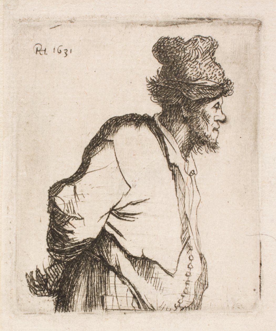 Talonpoika kädet selässä tekijältä Rembrandt van Rijn