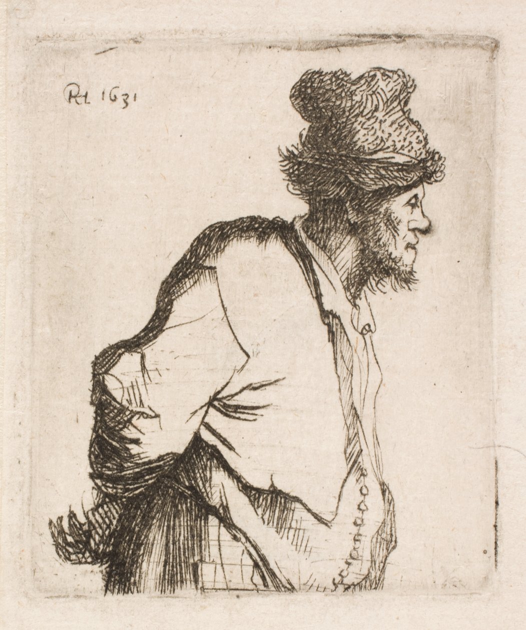 Talonpoika kädet selässä tekijältä Rembrandt van Rijn