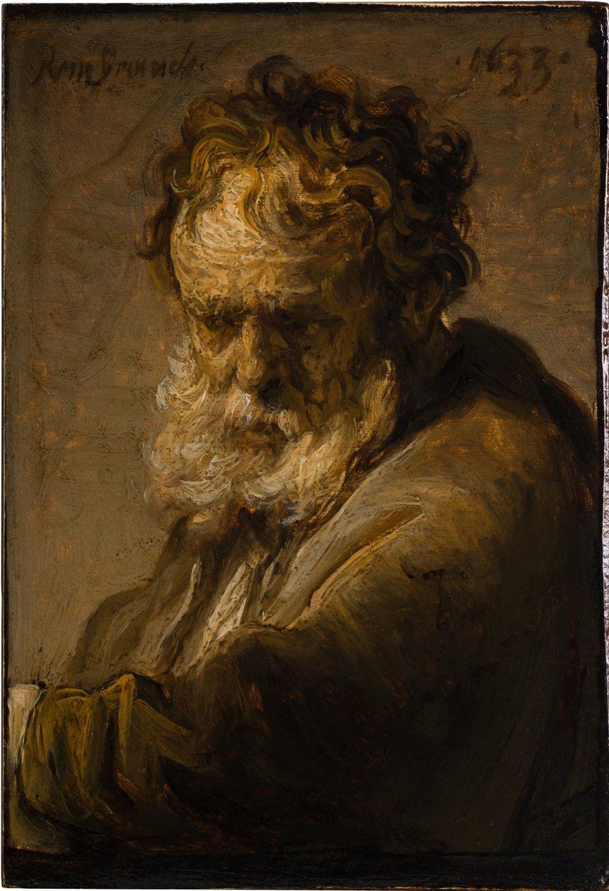 Parrakkaan vanhan miehen rintakuva, 1633. tekijältä Rembrandt van Rijn