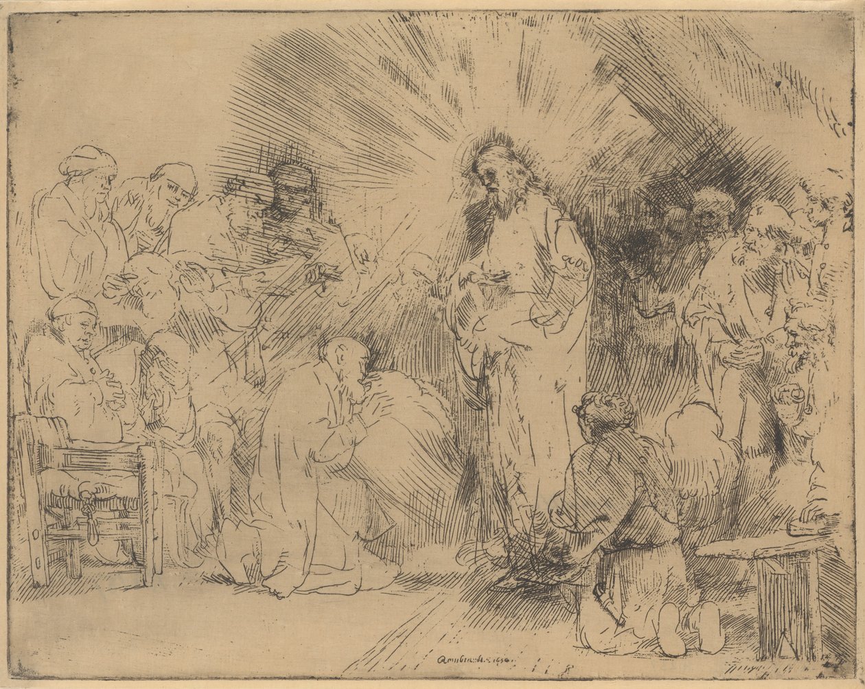 Kristus ilmestyy apostoleille, 1656, 1656. tekijältä Rembrandt van Rijn