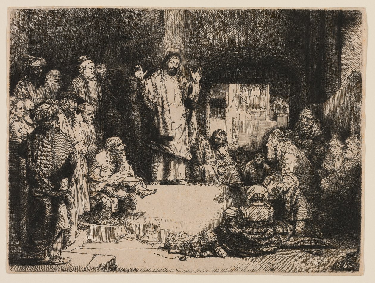 Kristus saarnaa tekijältä Rembrandt van Rijn