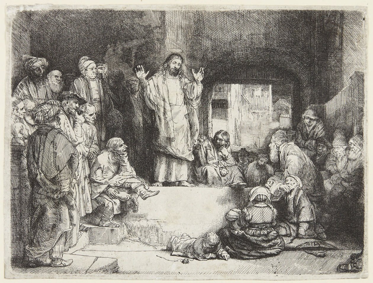 Kristuksen saarnaaminen tekijältä Rembrandt van Rijn