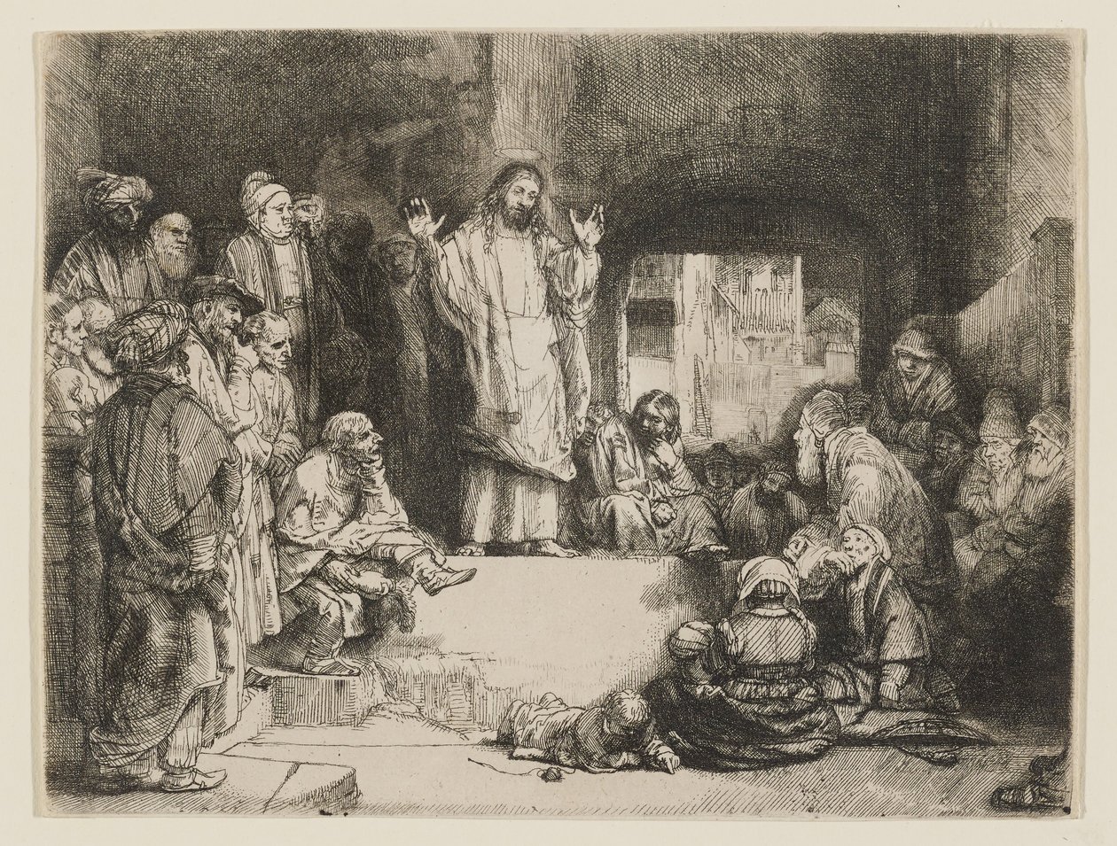 Kristuksen saarnaaminen tekijältä Rembrandt van Rijn