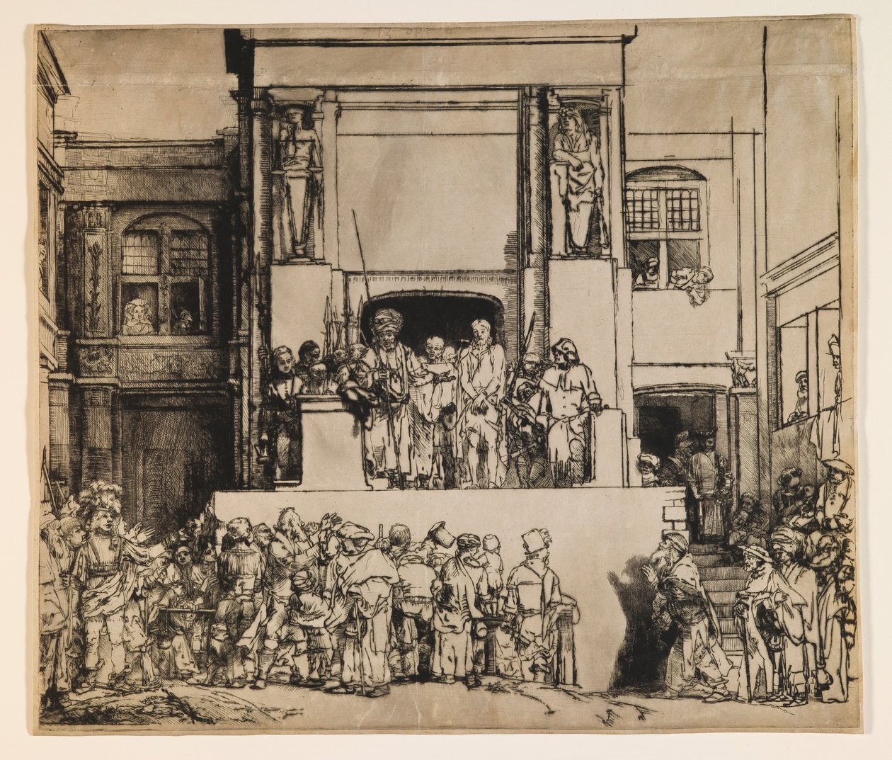 Kristus esitellään kansalle (Ecce Homo) tekijältä Rembrandt van Rijn