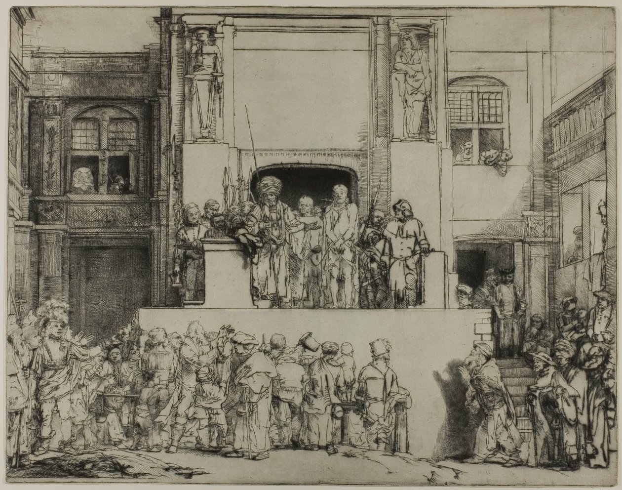 Kristus esiteltiin ihmisille: pitkänomainen levy tekijältä Rembrandt van Rijn