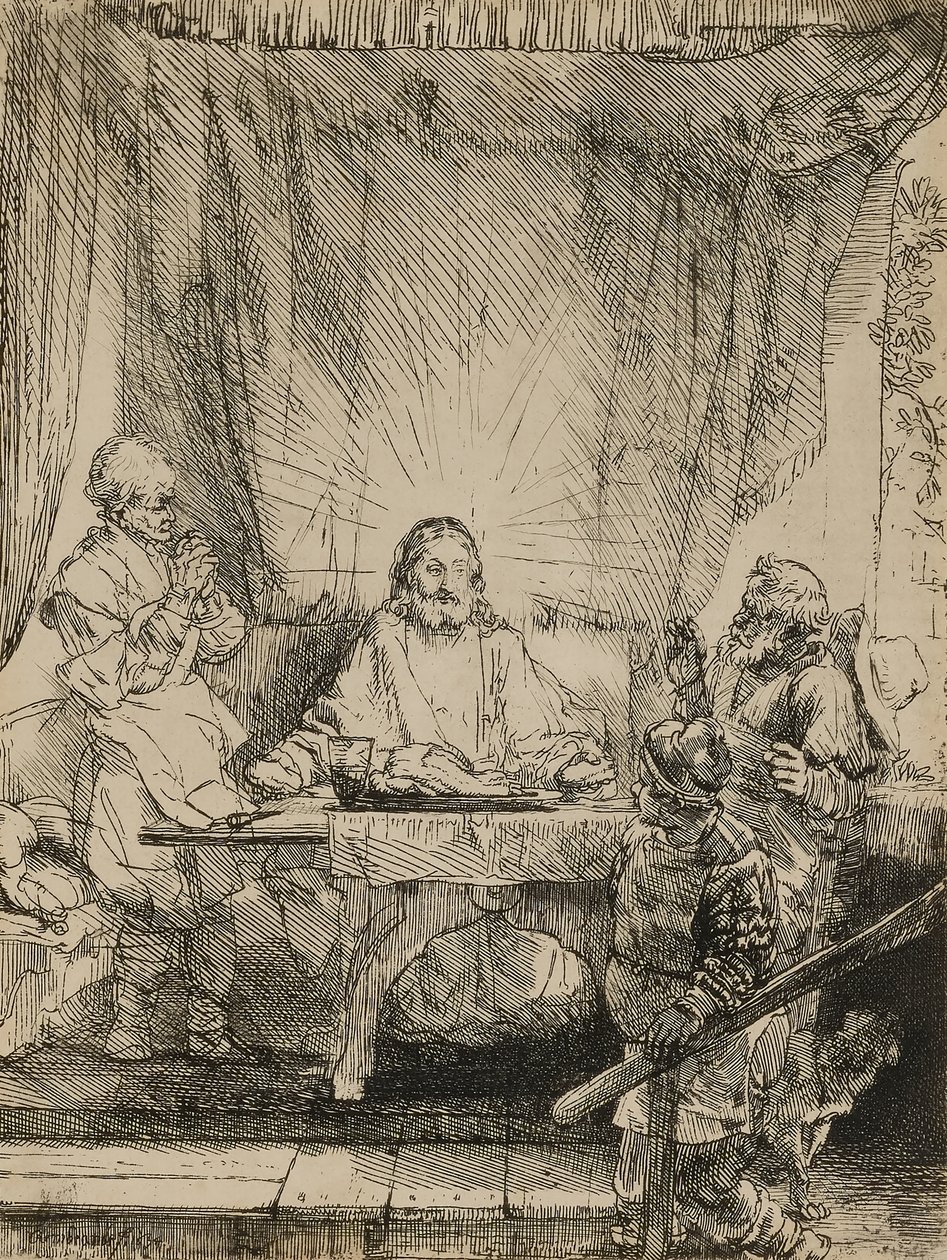 Kristus Emmauksessa tekijältä Rembrandt van Rijn