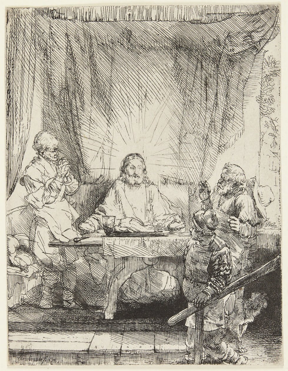 Kristus Emmauksessa tekijältä Rembrandt van Rijn