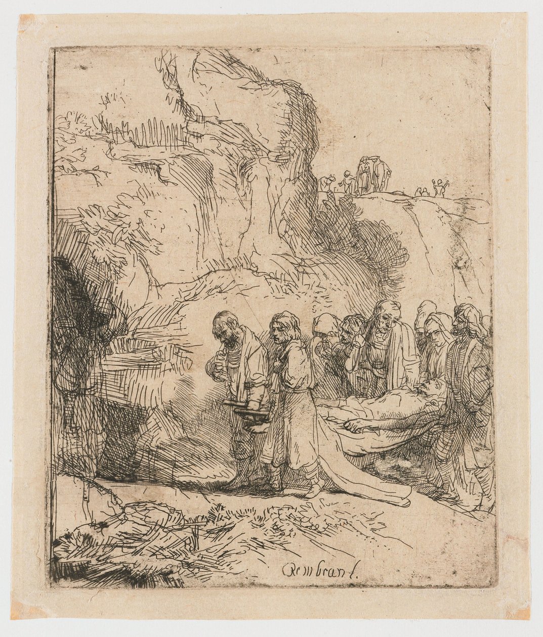 Kristus kantoi haudalle tekijältä Rembrandt van Rijn