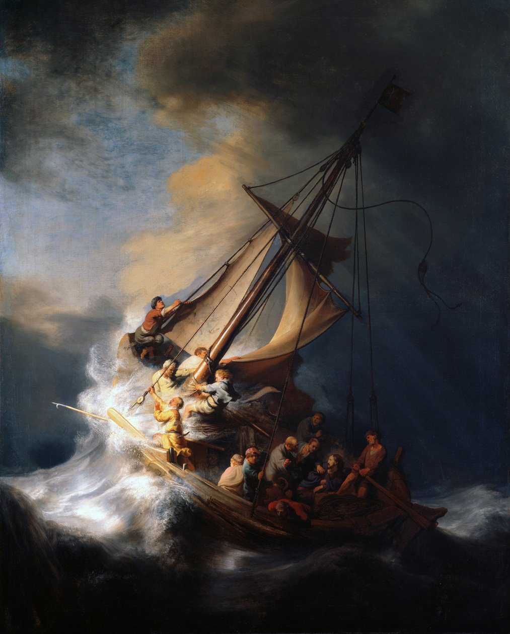 Kristus myrskyssä Galilean järvellä, 1633 tekijältä Rembrandt van Rijn