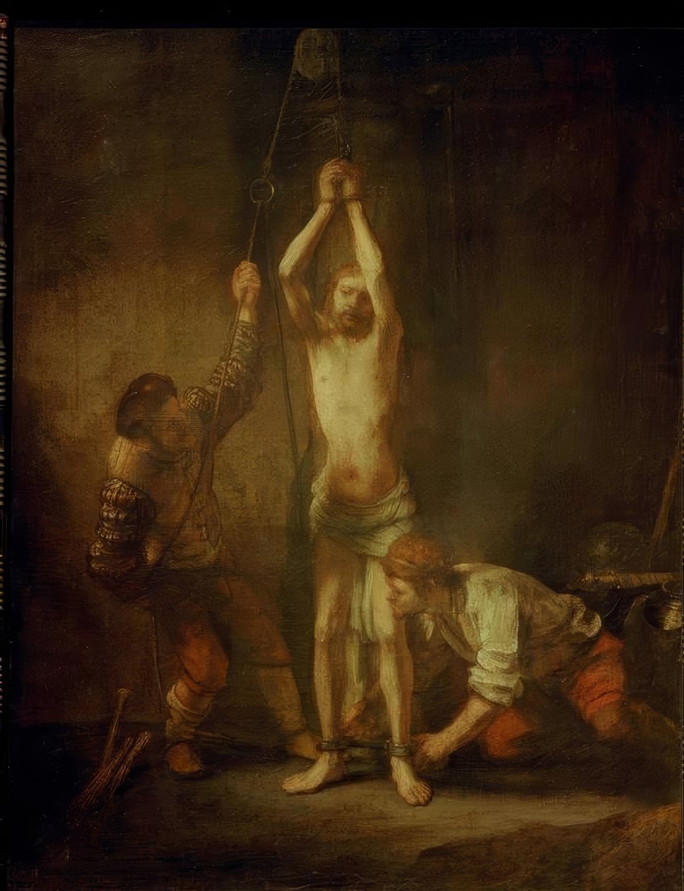Kristus ruoskaniskussa tekijältä Rembrandt van Rijn