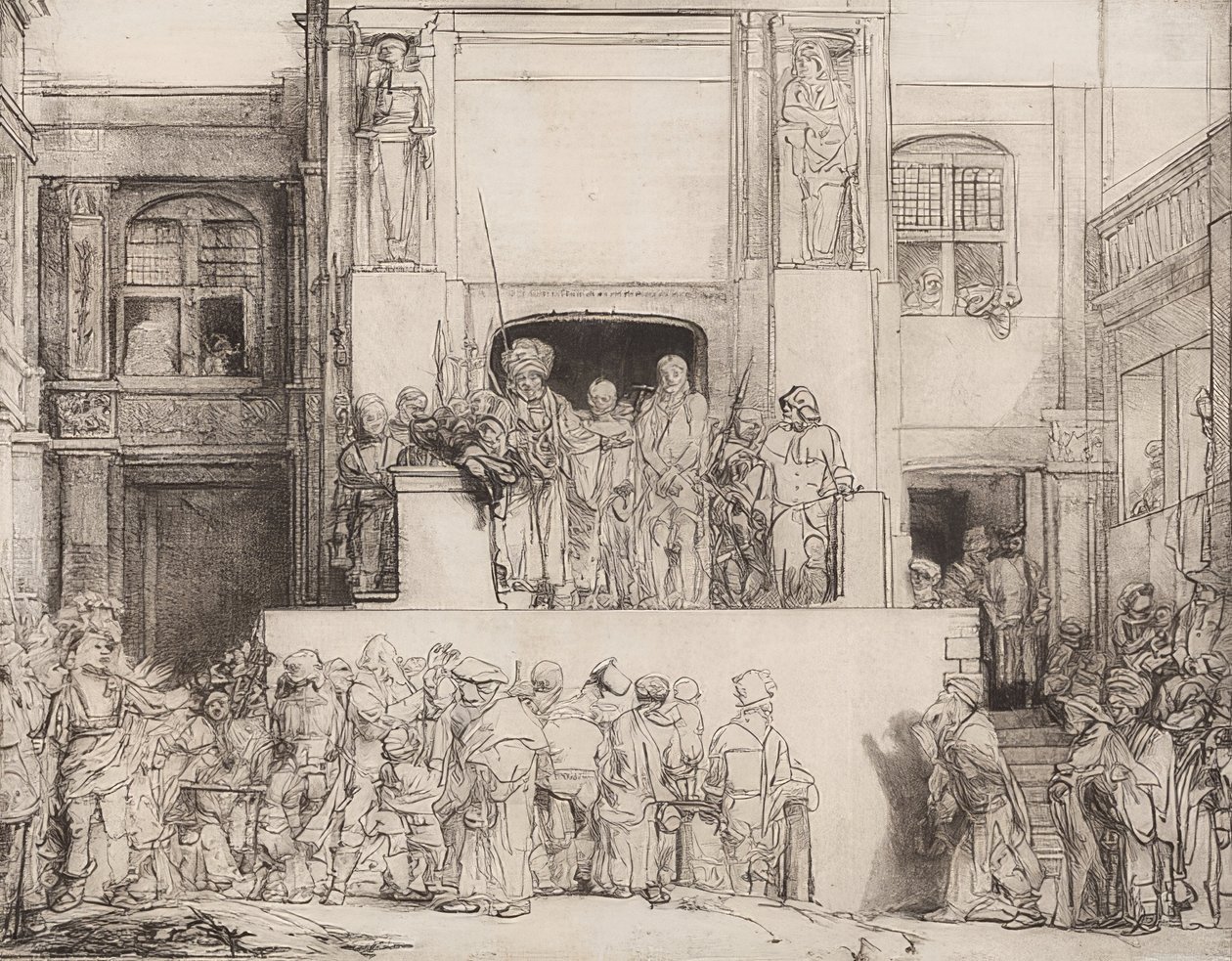 Kristus esitteli kansalle. 1655 tekijältä Rembrandt van Rijn