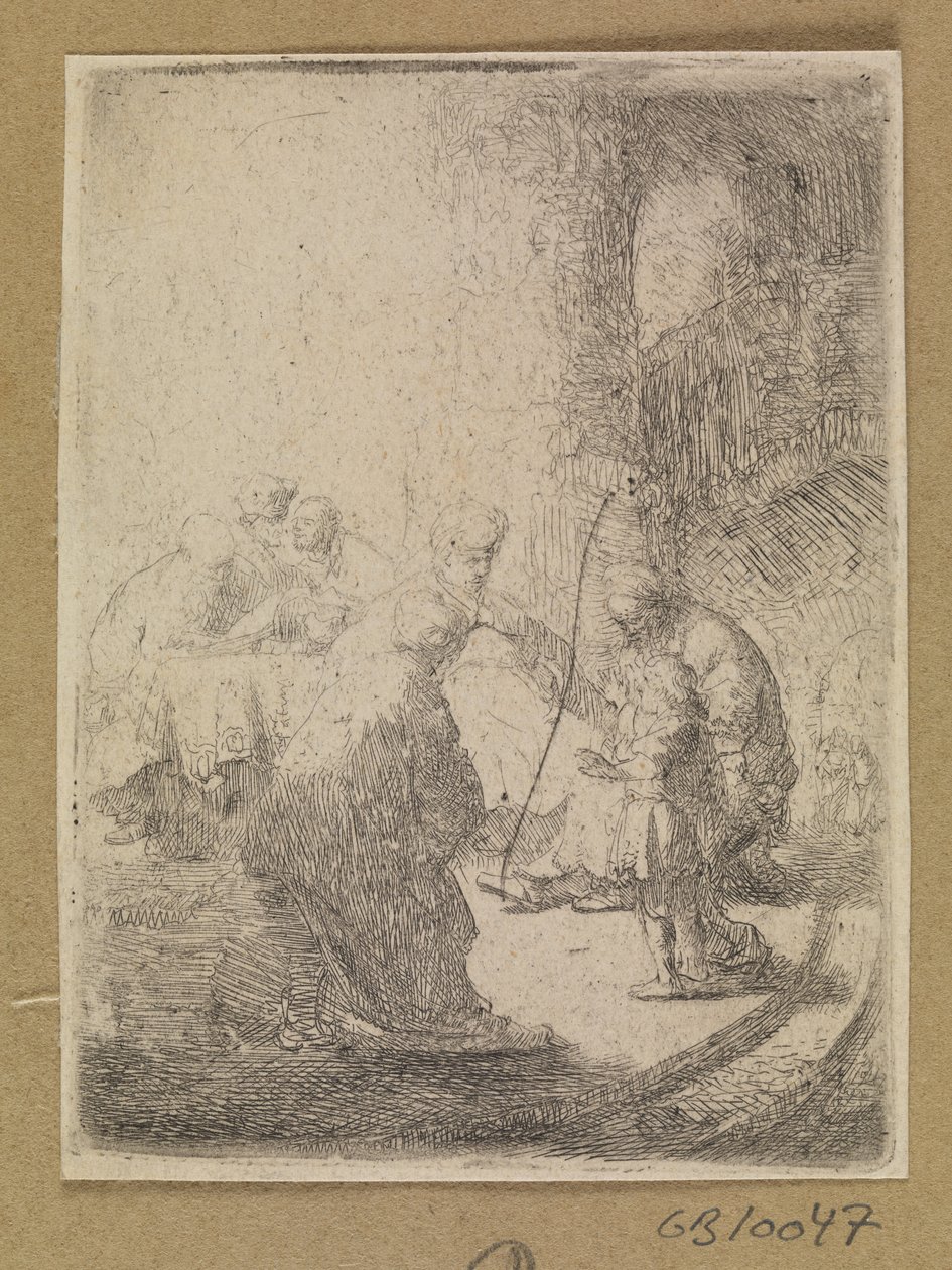Kristus lapsena ja kirjanoppineet. Asetti tekijältä Rembrandt van Rijn