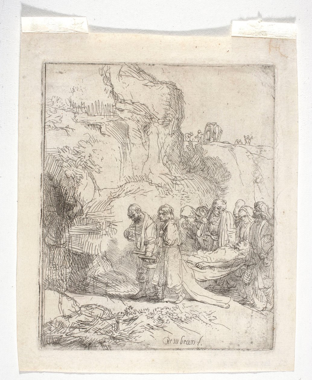 Kristus viedään haudalle tekijältä Rembrandt van Rijn