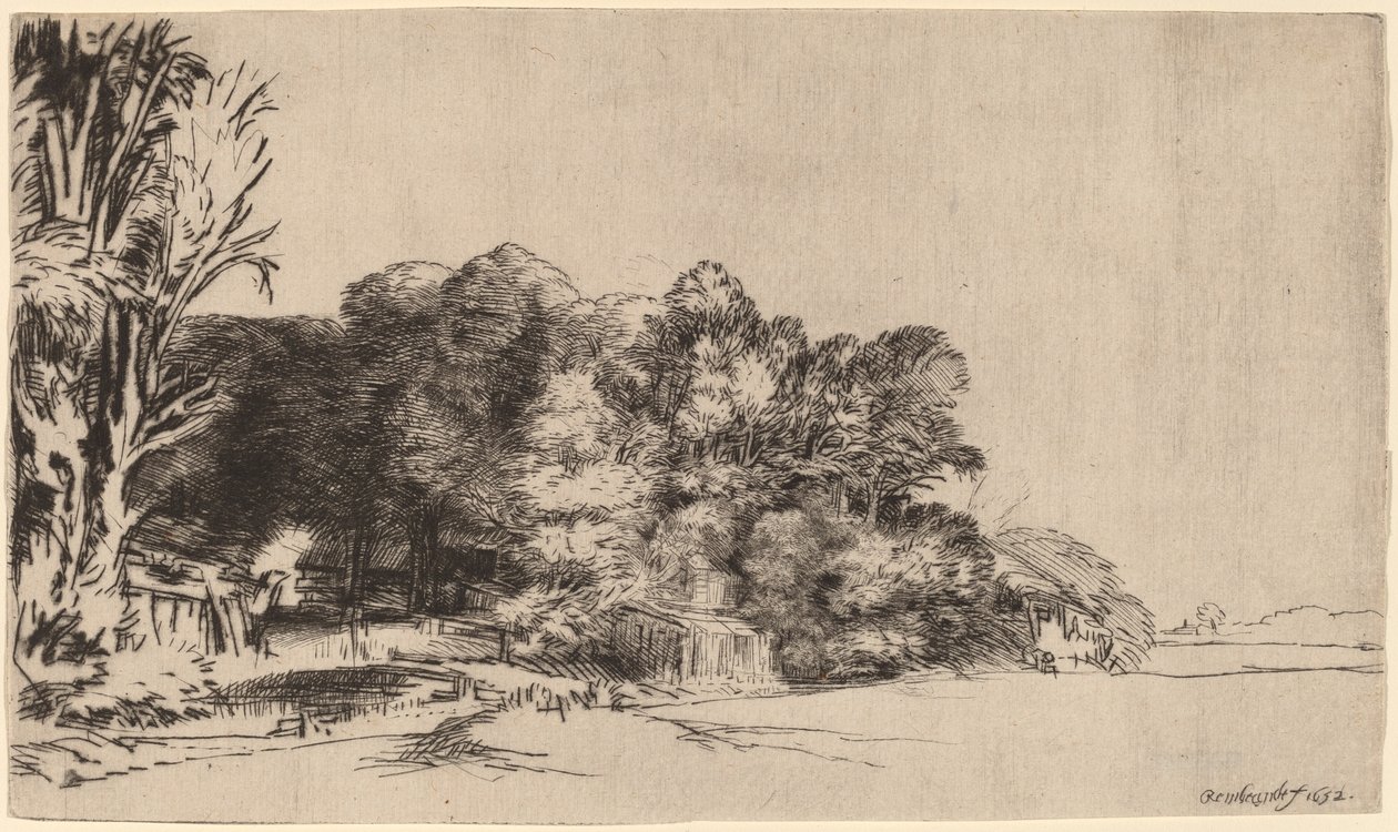 Puuryökkä Vistalla tekijältä Rembrandt van Rijn