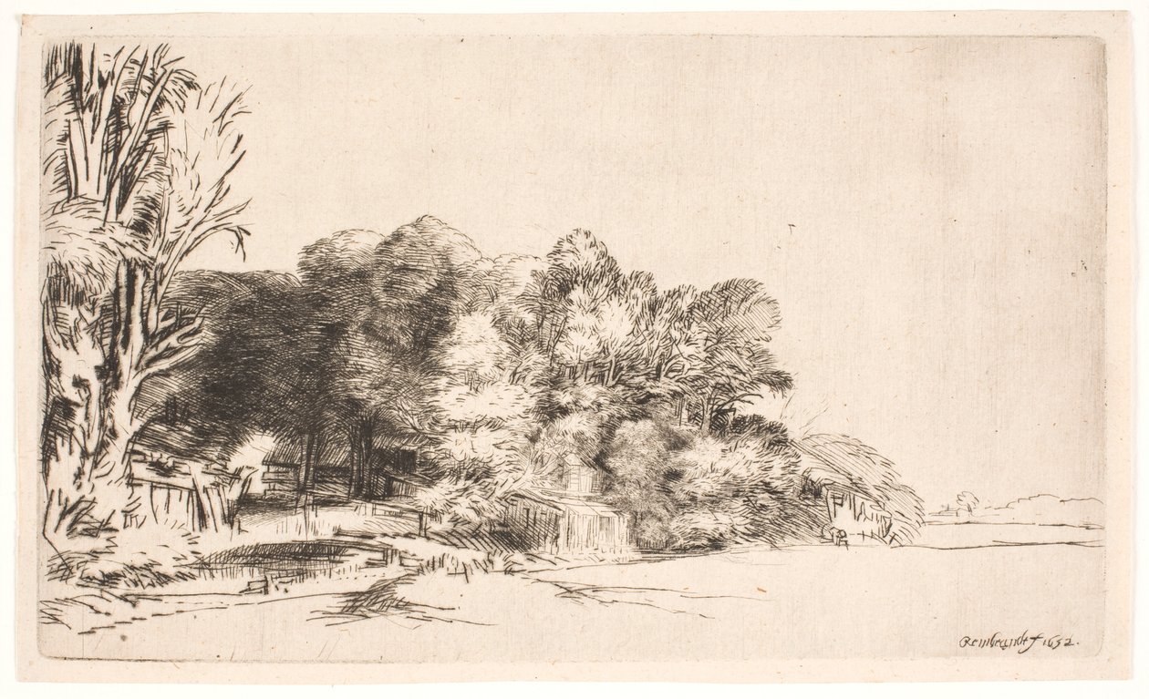 Puuryökkä näköalalla tekijältä Rembrandt van Rijn