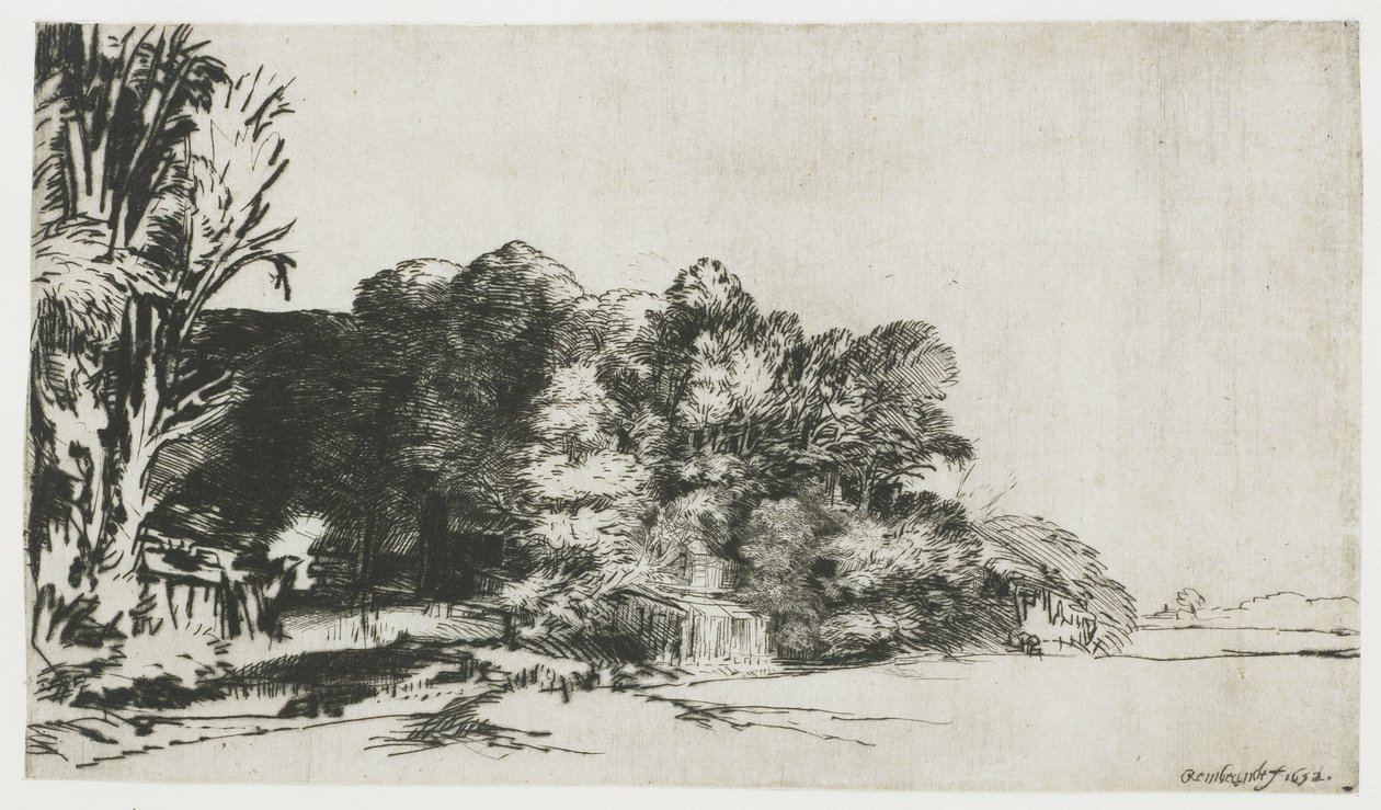 Puuryökkä näköalalla tekijältä Rembrandt van Rijn