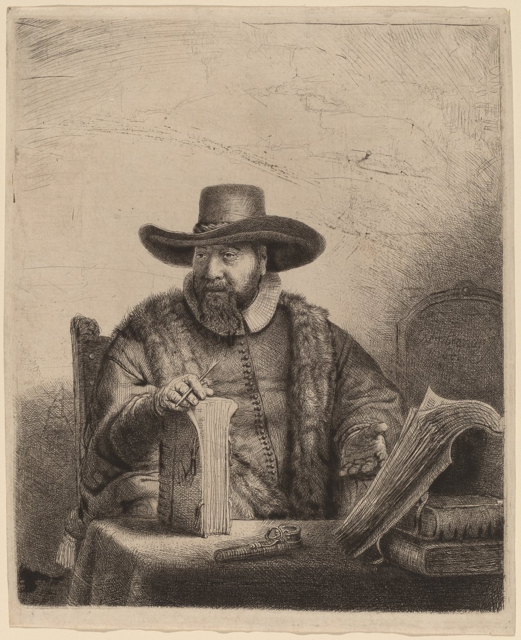 Cornelis Claesz Anslo tekijältä Rembrandt van Rijn