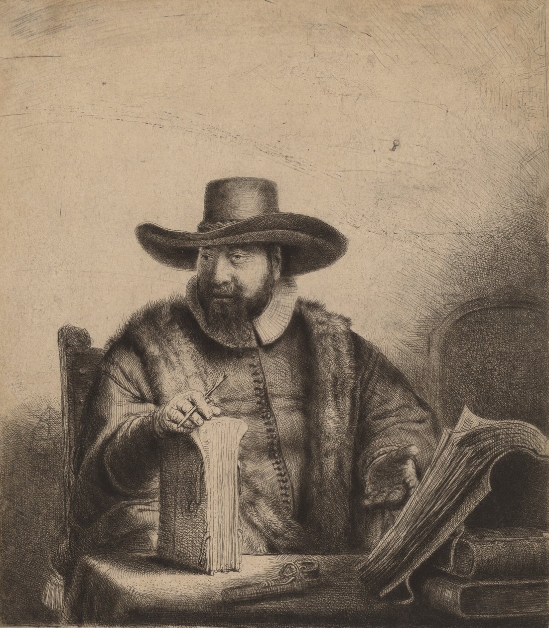 Cornelis Claesz Anslo, 1641. tekijältä Rembrandt van Rijn