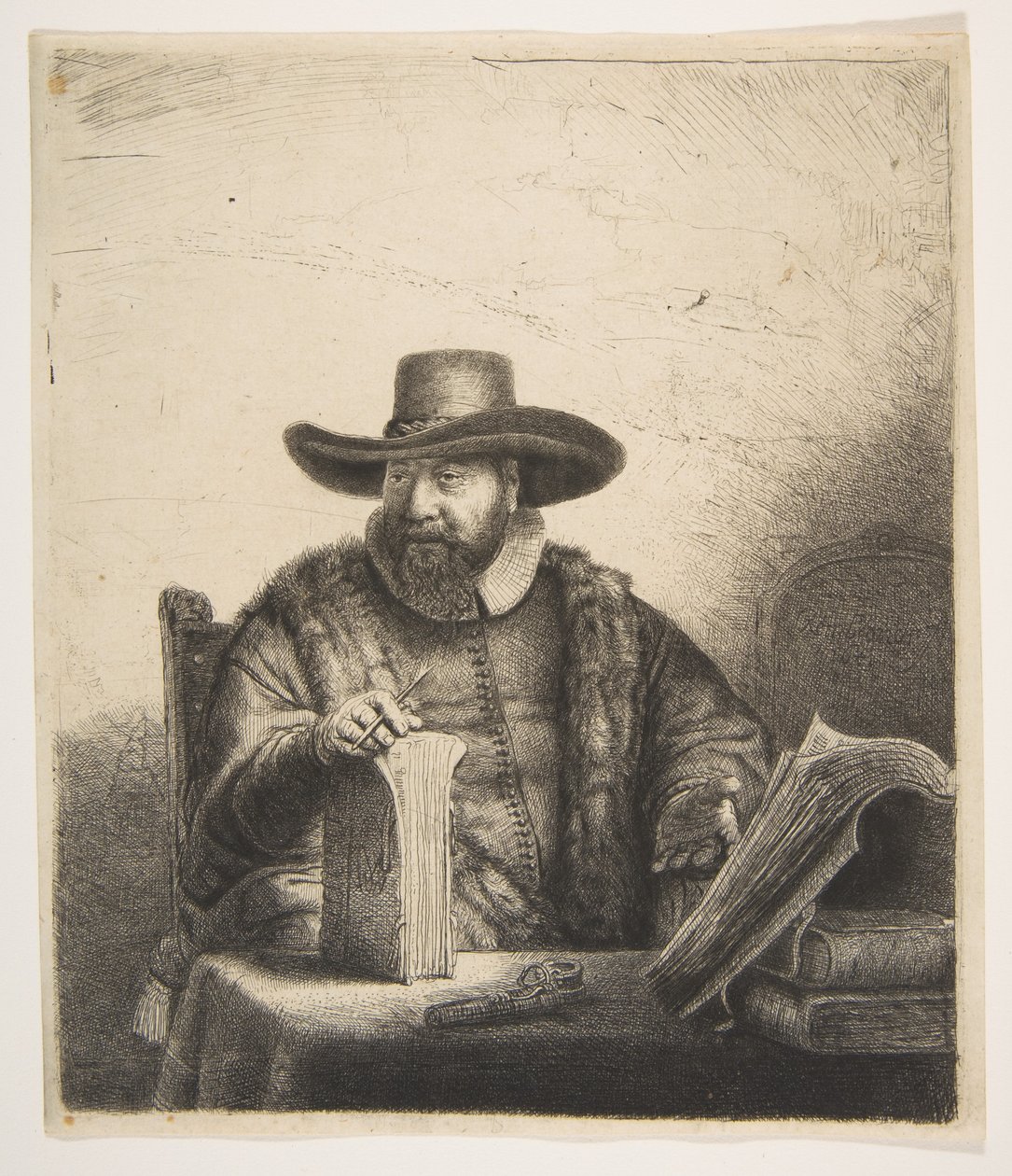 Cornelis Claesz Anslo, saarnaaja tekijältä Rembrandt van Rijn
