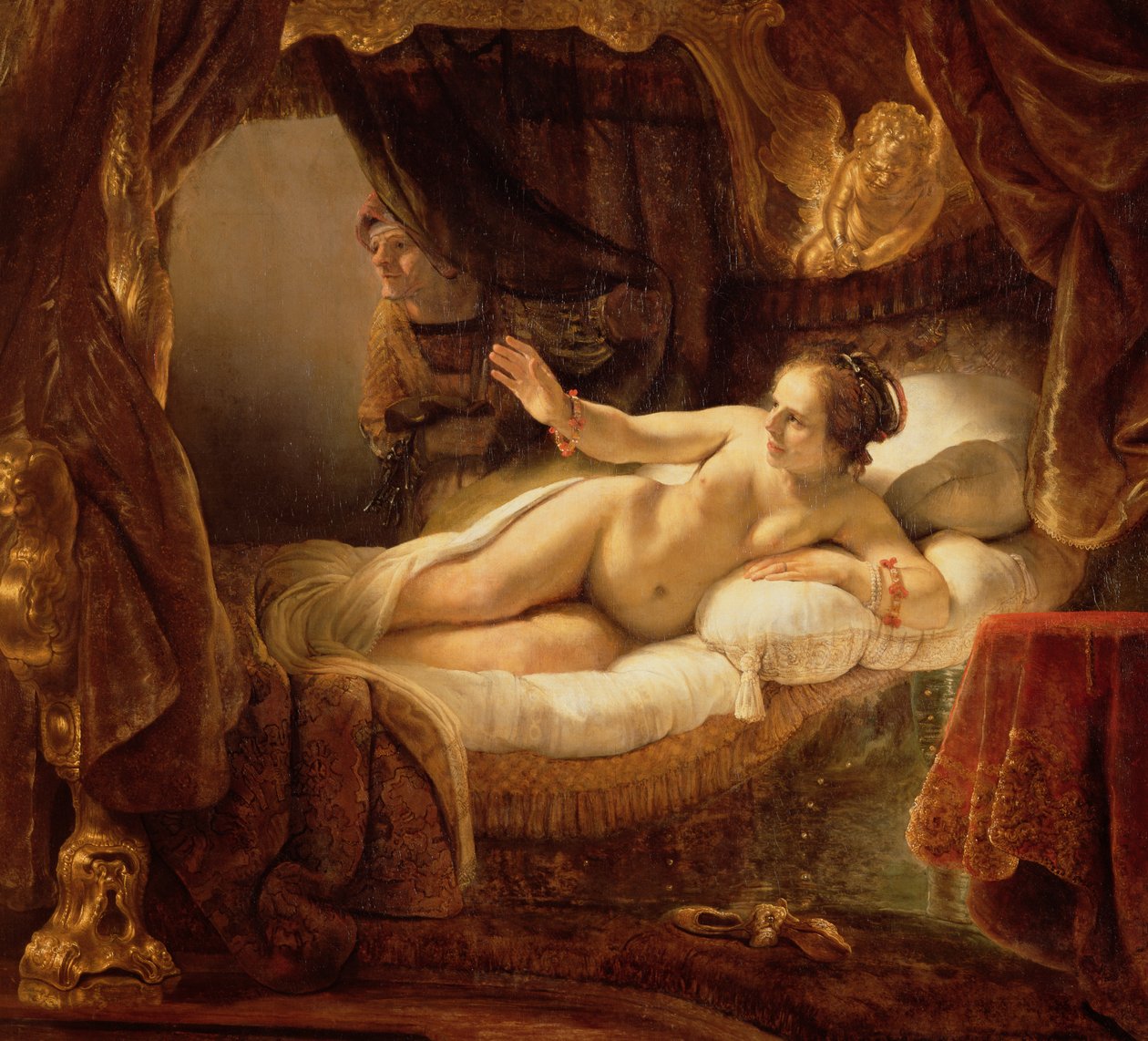 Danae, 1643 tekijältä Rembrandt van Rijn