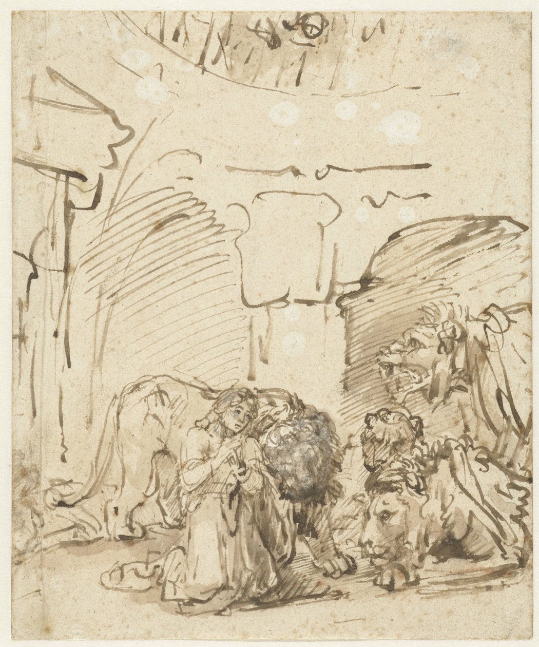 Daniel leijonakuopassa tekijältä Rembrandt van Rijn