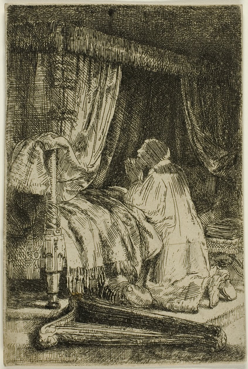 Daavid rukouksessa tekijältä Rembrandt van Rijn
