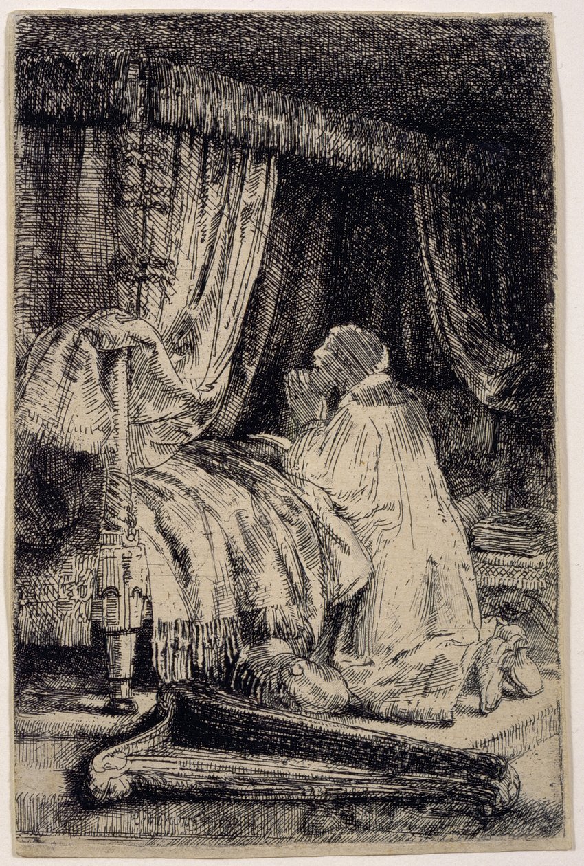 Daavid rukouksessa tekijältä Rembrandt van Rijn