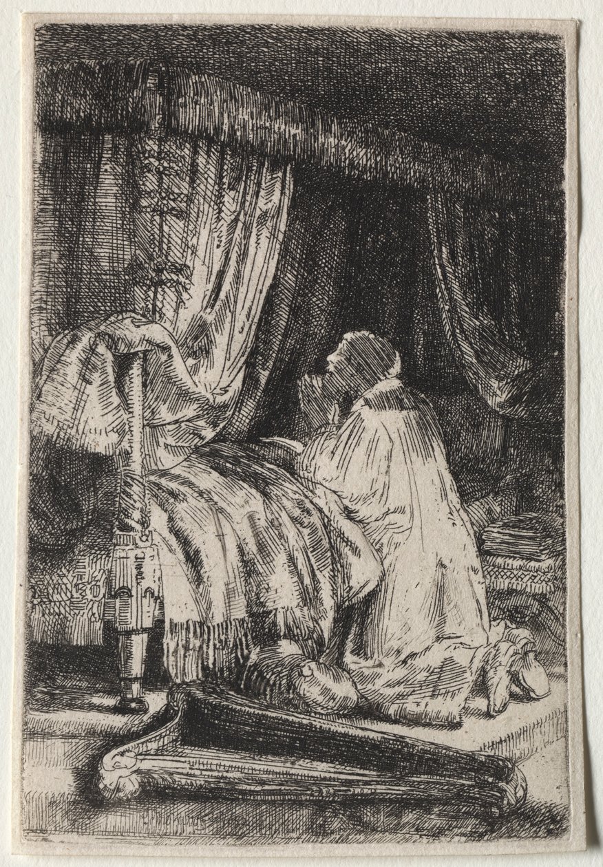 David rukouksessa, 1652. tekijältä Rembrandt van Rijn