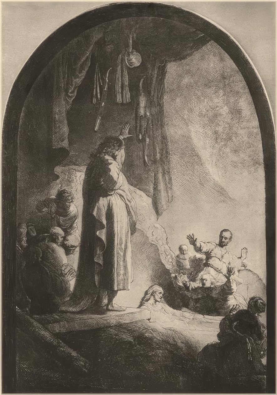Lasaruksen herättäminen tekijältä Rembrandt van Rijn