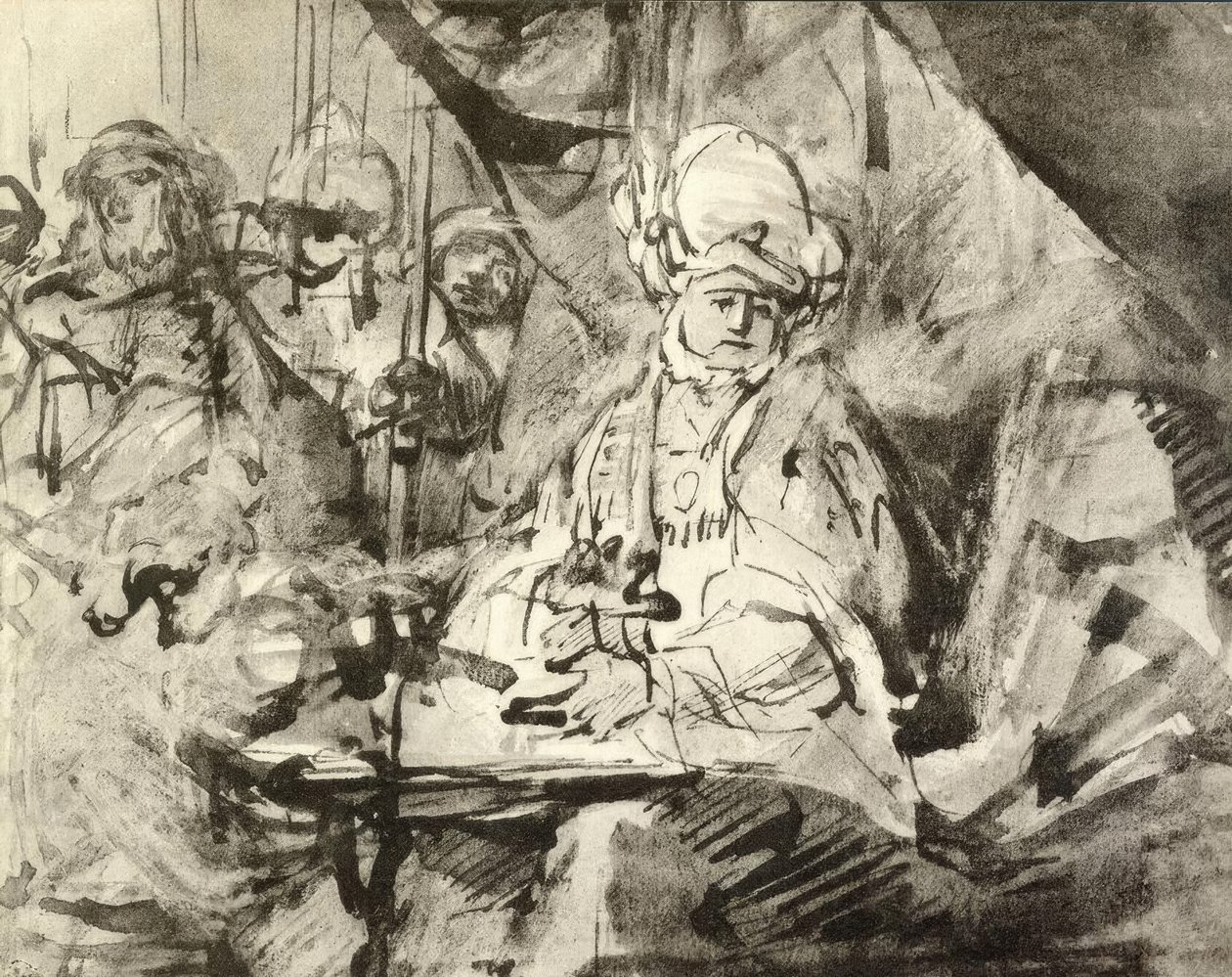 Die Handwaschung des Pilatus tekijältä Rembrandt van Rijn