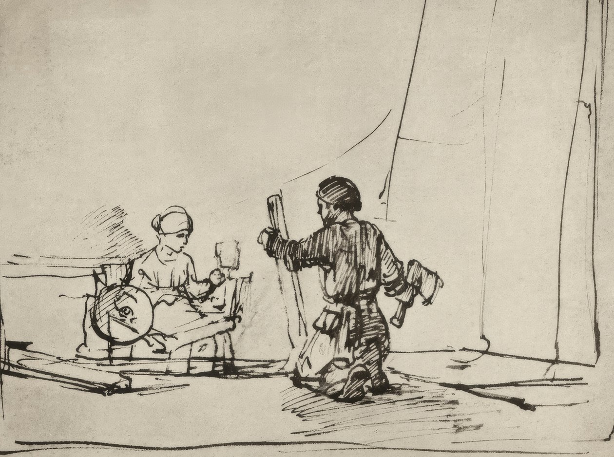 Die Heilige Familie in der Werkstatt tekijältä Rembrandt van Rijn