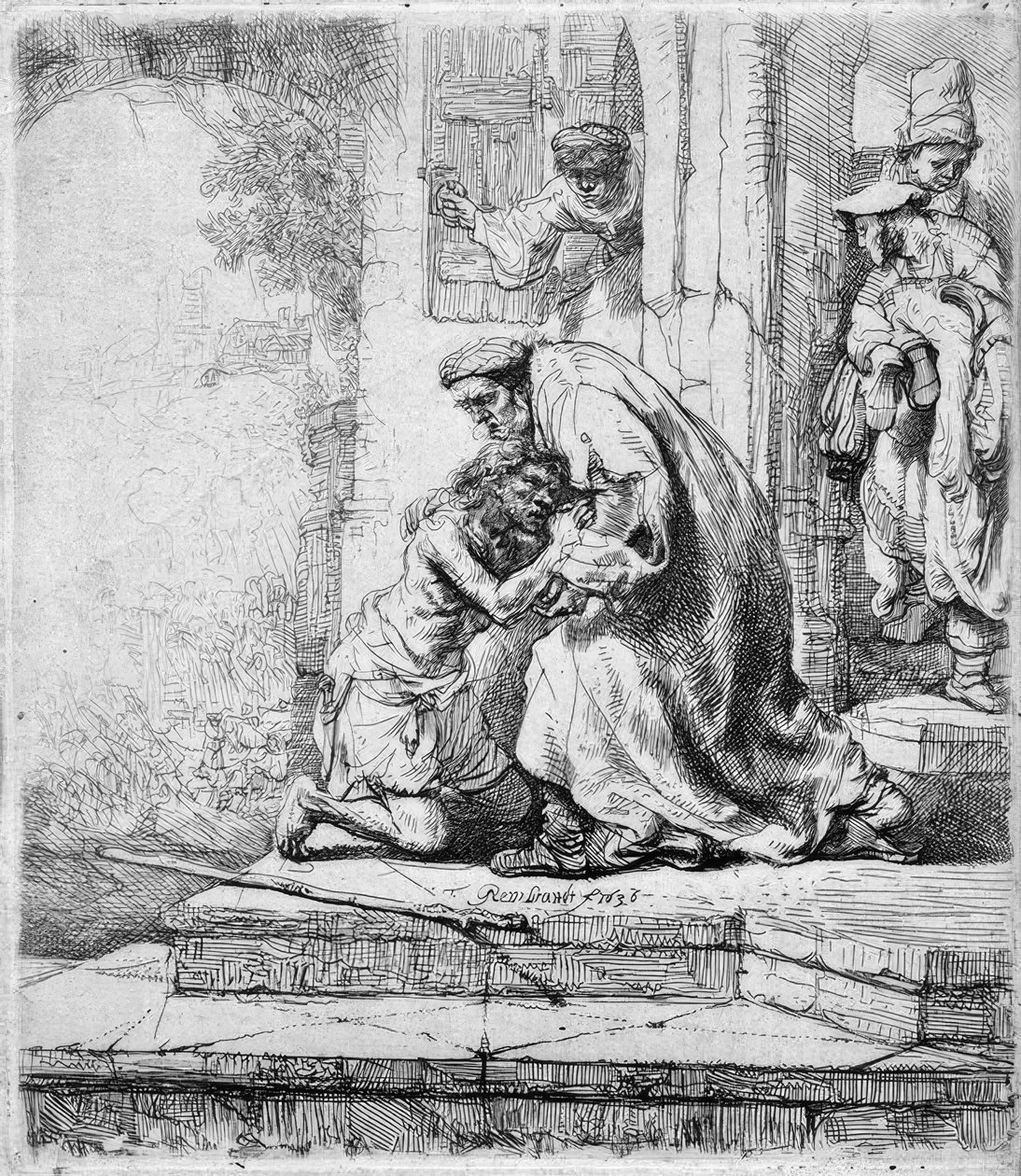 Tuhlaajapojan paluu tekijältä Rembrandt van Rijn
