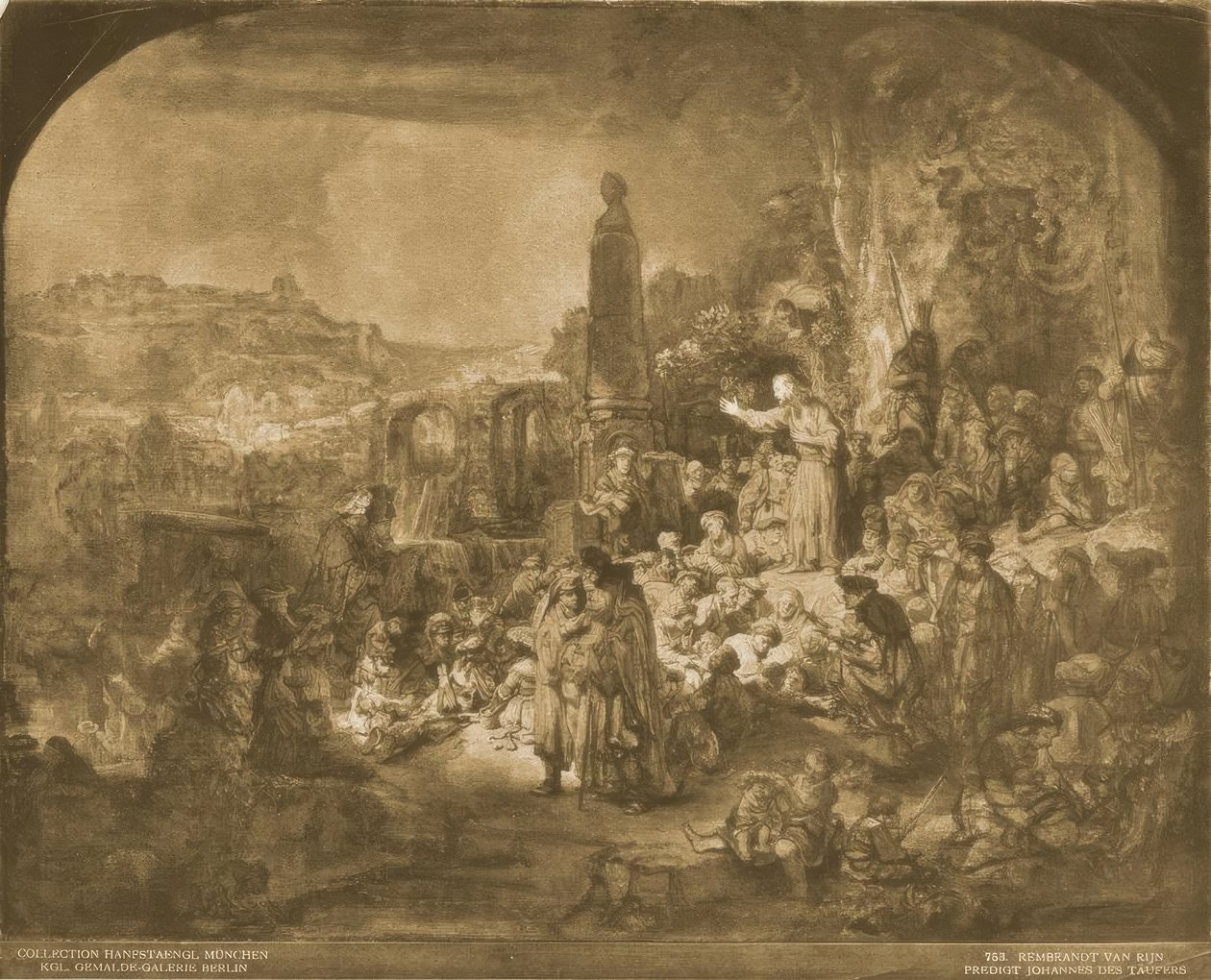 Johannes Kastajan saarna tekijältä Rembrandt van Rijn