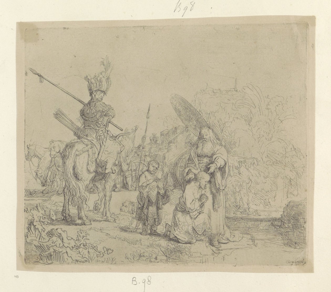 doop van de kamerling Kokoelma kahdeksankymmentäviisi alkuperäistä vedosta (sarjan nimi) tekijältä Rembrandt van Rijn