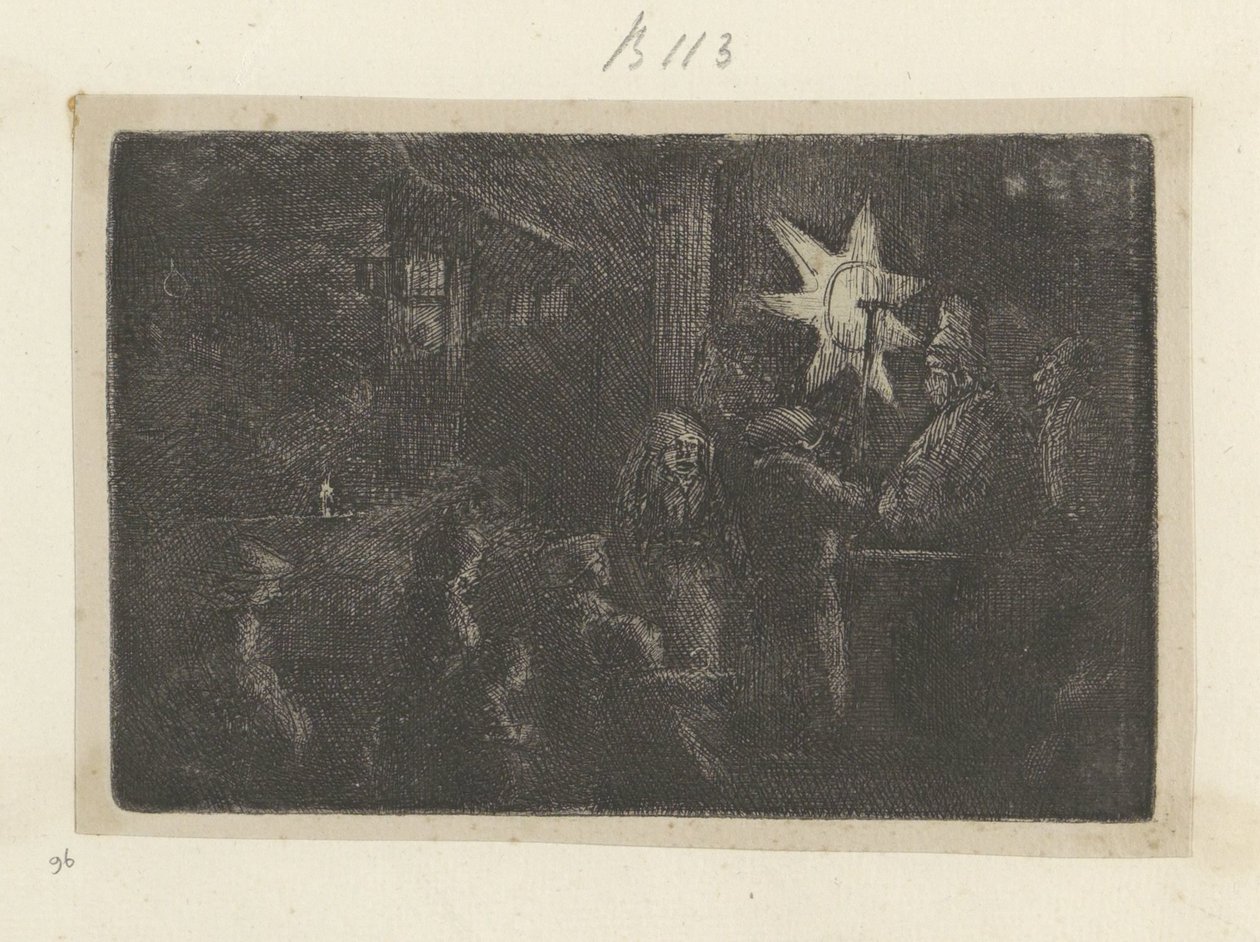 Loppiainen: yökappale Recueil de quatre-vingt-cinq estampes originales (sarjan nimi) tekijältä Rembrandt van Rijn