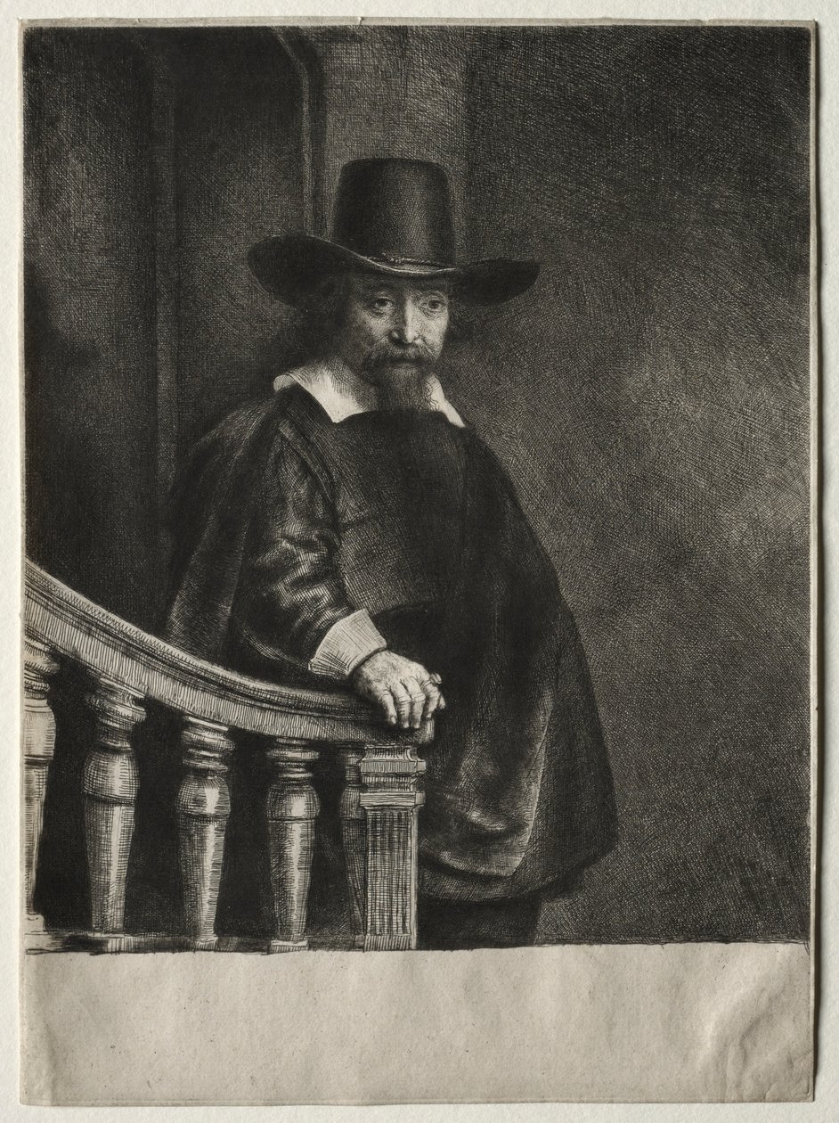 Ephraim Bonus, juutalainen lääkäri, 1647. tekijältä Rembrandt van Rijn