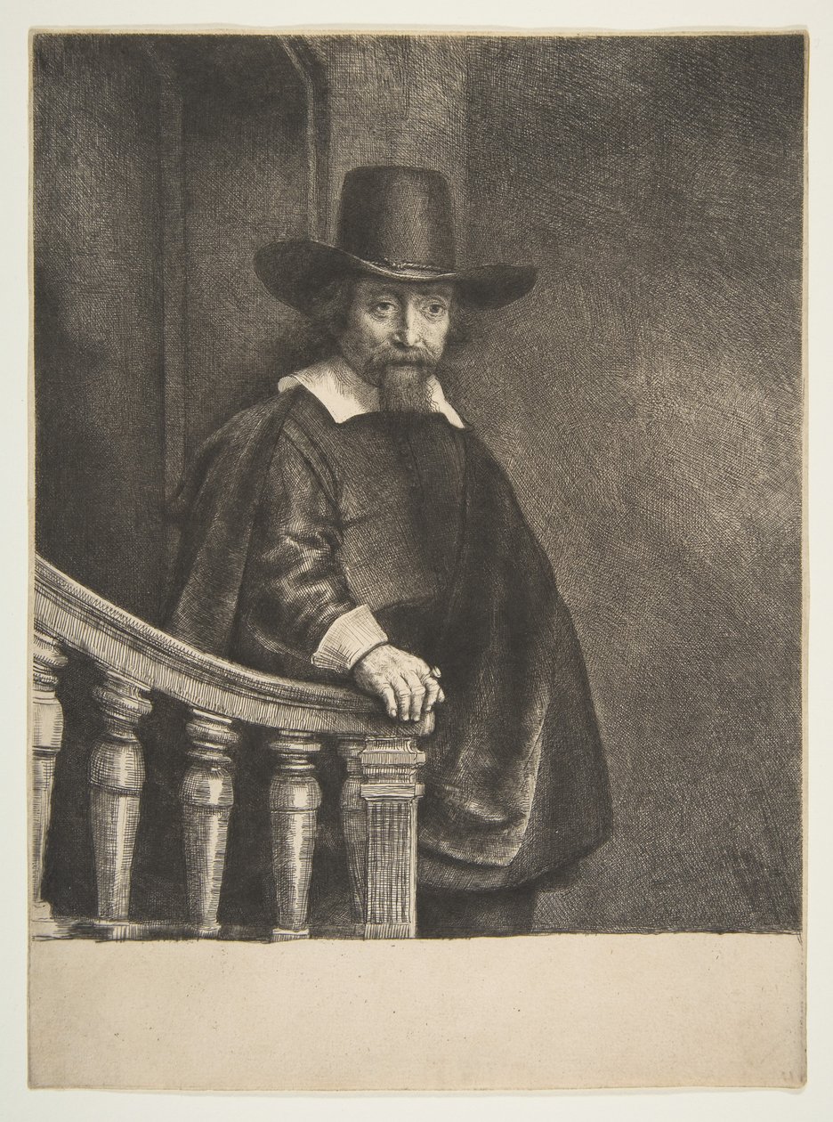 Ephraim Bueno, juutalainen lääkäri, 1647. tekijältä Rembrandt van Rijn