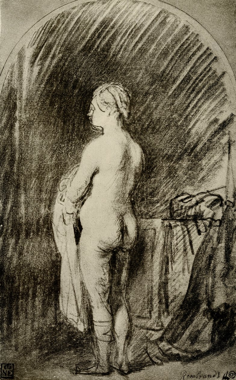 Nainen alasti tekijältä Rembrandt van Rijn
