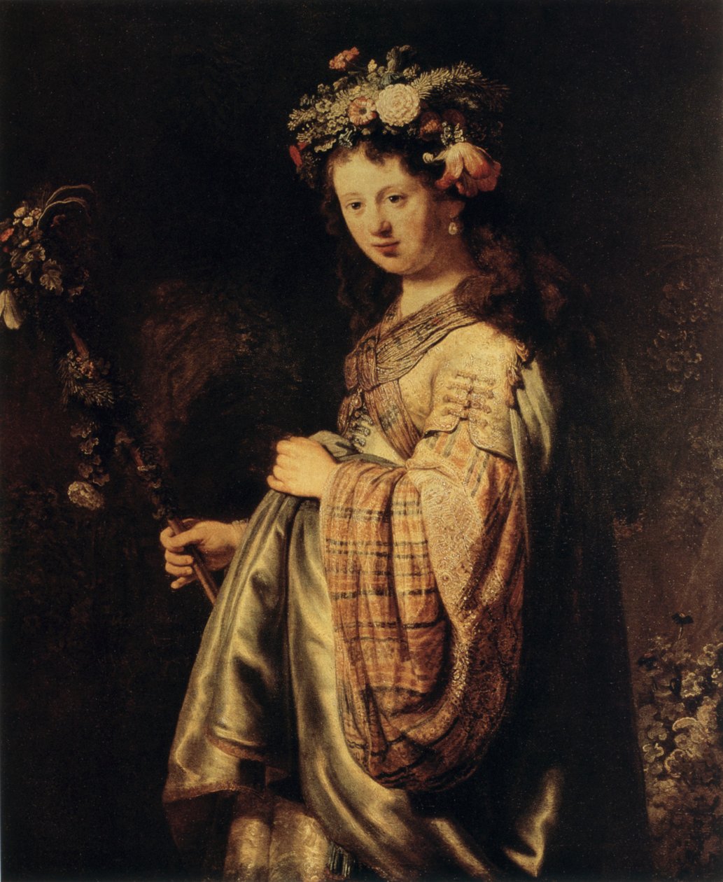 Flora, 1634 tekijältä Rembrandt van Rijn