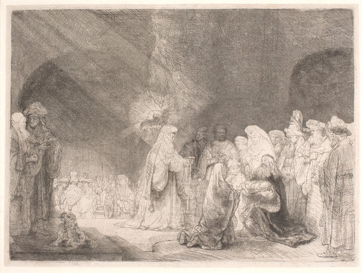 Tuotanto temppelissä tekijältä Rembrandt van Rijn