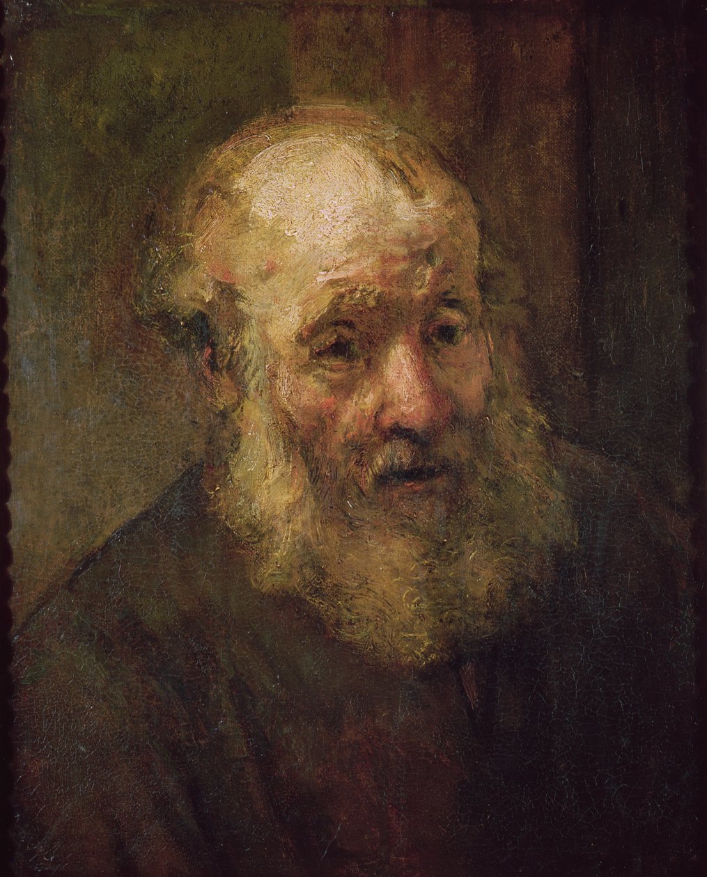 Vanhan miehen pää, n. 1650 tekijältä Rembrandt van Rijn