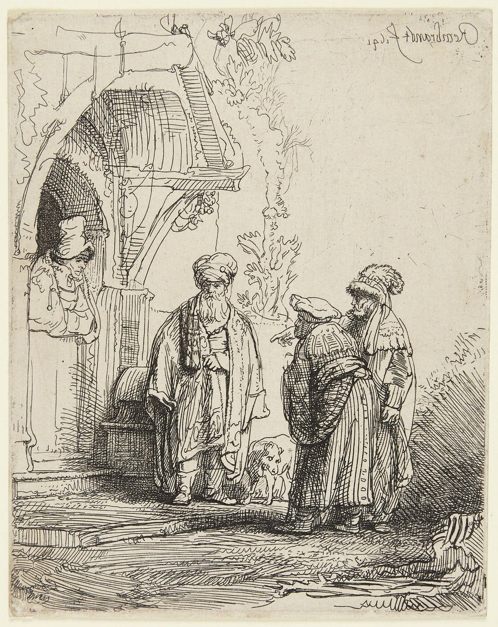 Jaakob ja Laban tekijältä Rembrandt van Rijn