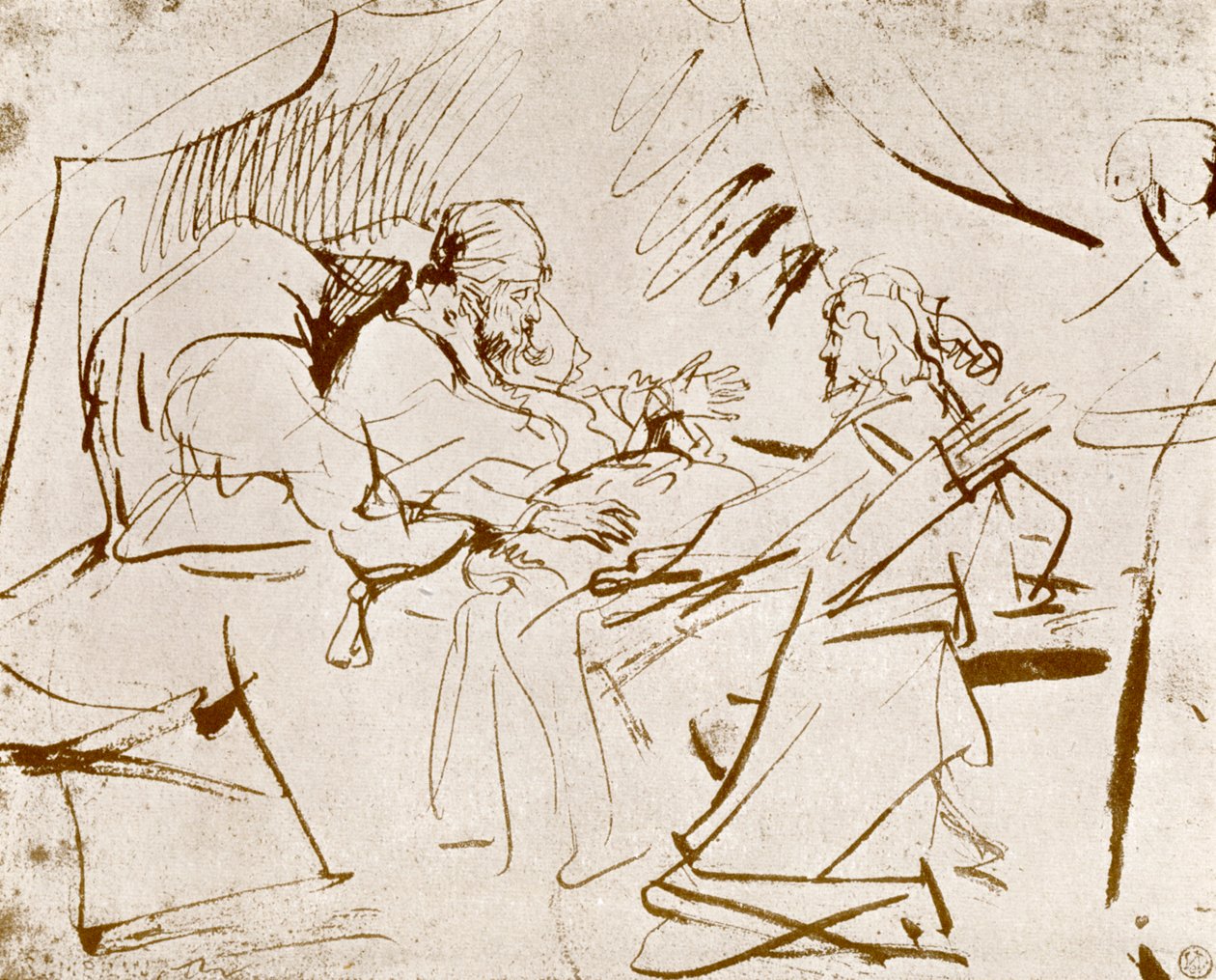 Jacob Isaacs Bedsidessa, 1913. tekijältä Rembrandt van Rijn