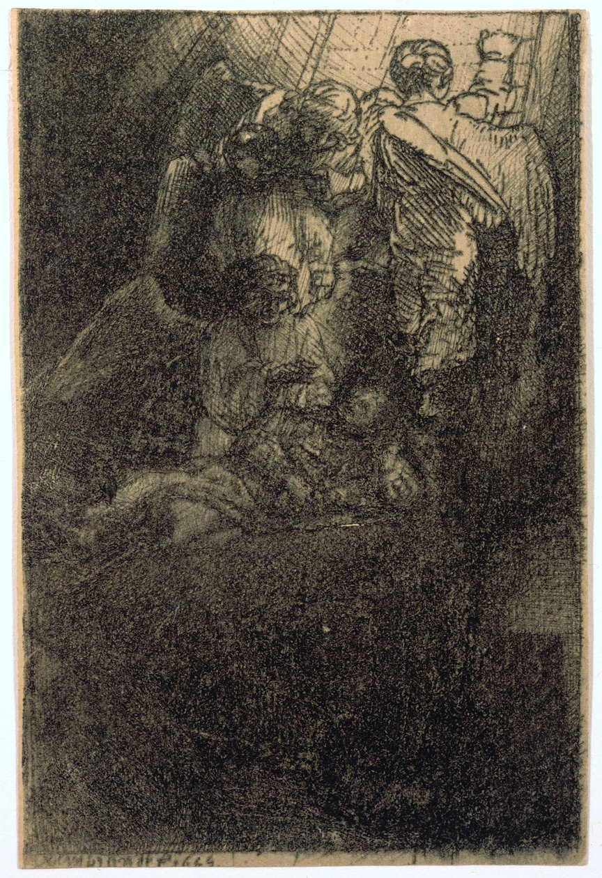 Jaakobin tikkaat, kuvitus teokseen ”La Piedra Gloriosa” tekijältä Rembrandt van Rijn