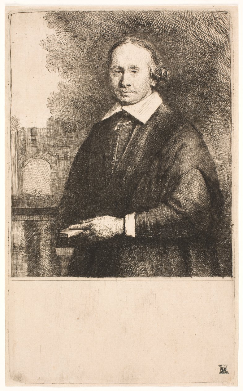 Jan Antonide van der Linden, lääketieteen professori tekijältä Rembrandt van Rijn
