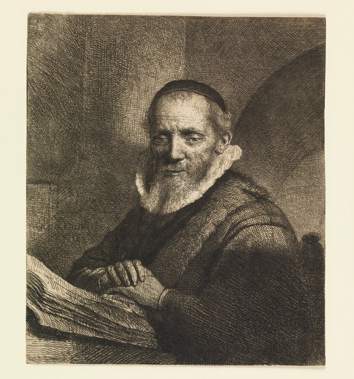 Jan Cornelis Sylvius, saarnaaja tekijältä Rembrandt van Rijn