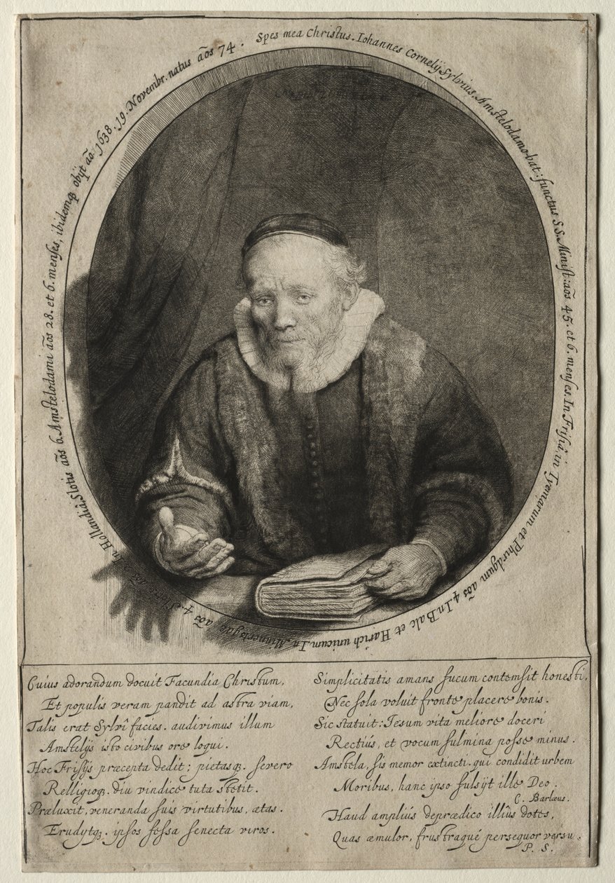 Jan Cornelis Sylvius, saarnaaja tekijältä Rembrandt van Rijn