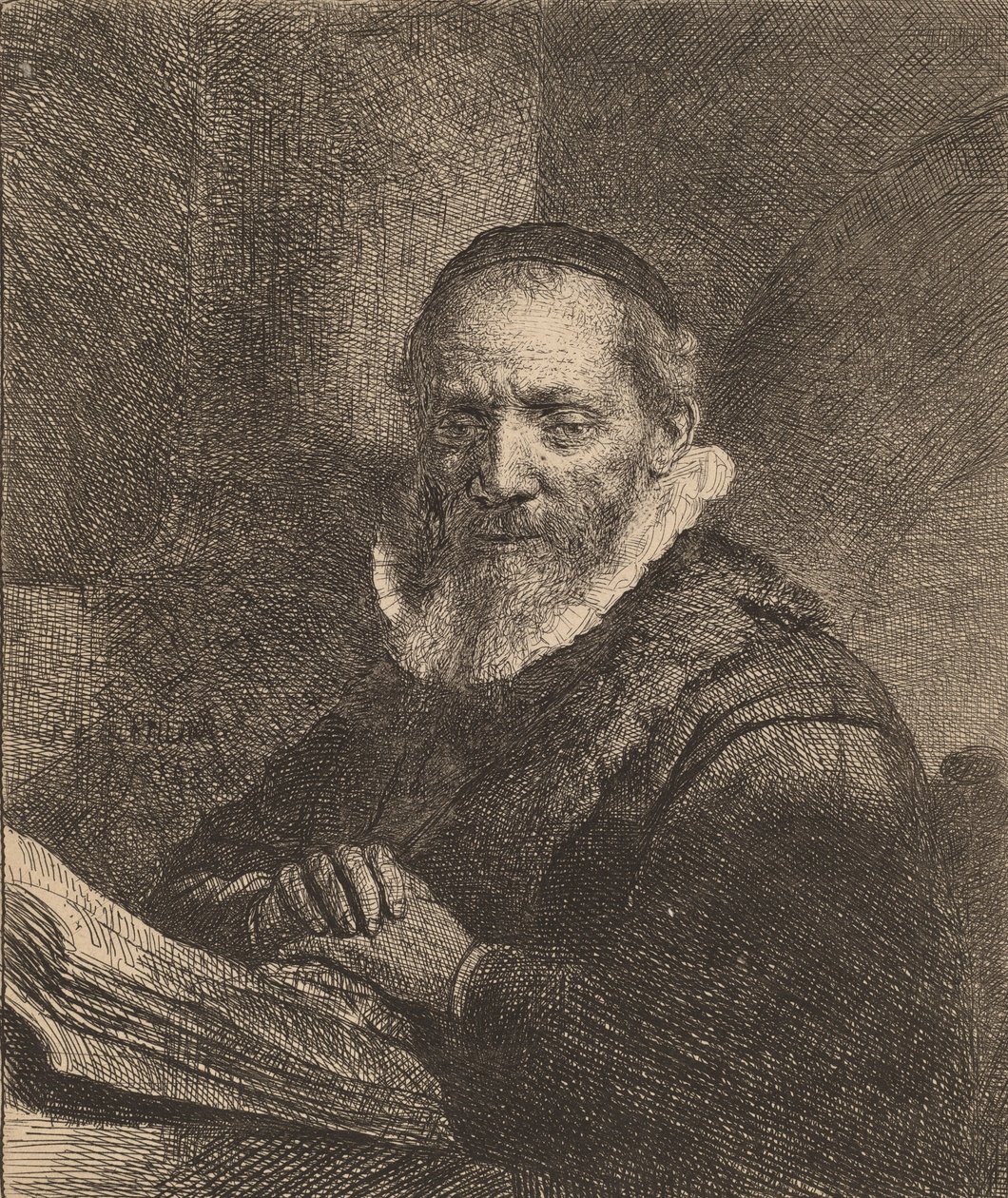 Jan Cornelisz. Sylvius, 1633. tekijältä Rembrandt van Rijn