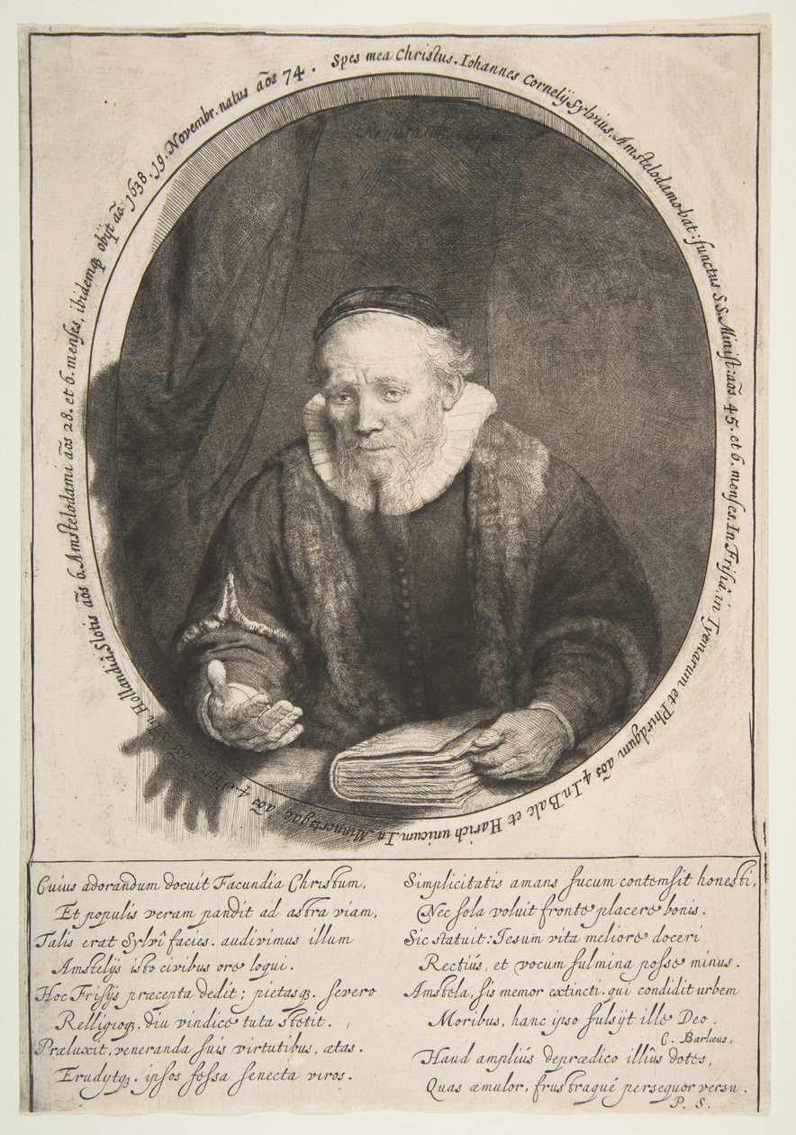 Jan Cornelisz. Sylvius, saarnaaja, 1646. tekijältä Rembrandt van Rijn